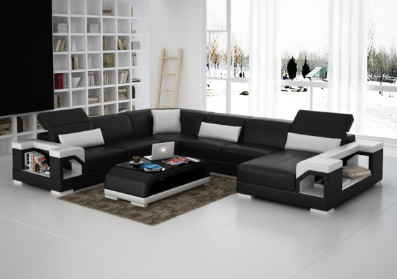 Sofa skórzana kanapa Żywy krajobraz Narożnik kanapa Narożnik Ustaw Design Nowoczesna Sofa G8014 Nowość