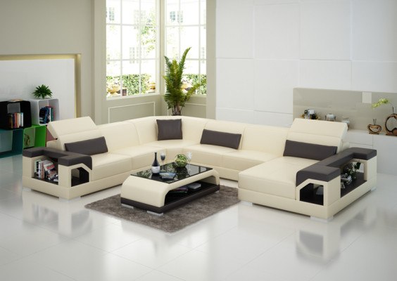 Sofa skórzana kanapa Żywy krajobraz Narożnik kanapa Narożnik Ustaw Design Nowoczesna Sofa G8014 Nowość