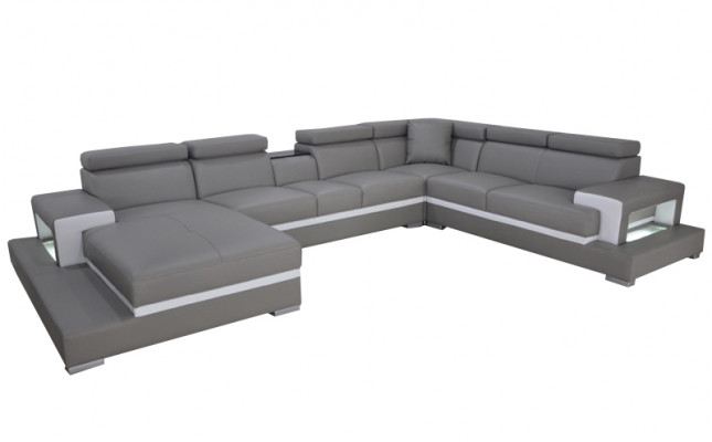 Design Skóra Podkładka Siedziba Pokój Sofa Narożnik Sofy Kanapa Designer Ustawić XXL