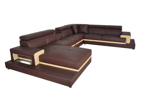 Design Skóra Podkładka Siedziba Pokój Sofa Narożnik Sofy Kanapa Designer Ustawić XXL