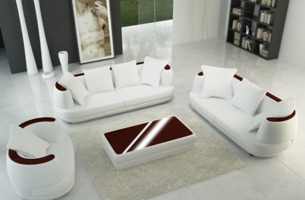 Skórzana sofa USB Zestaw sofowy 3+2+1 Kanapa Siedziba Podkładka Sofa Ustawić Zestaw Obcios