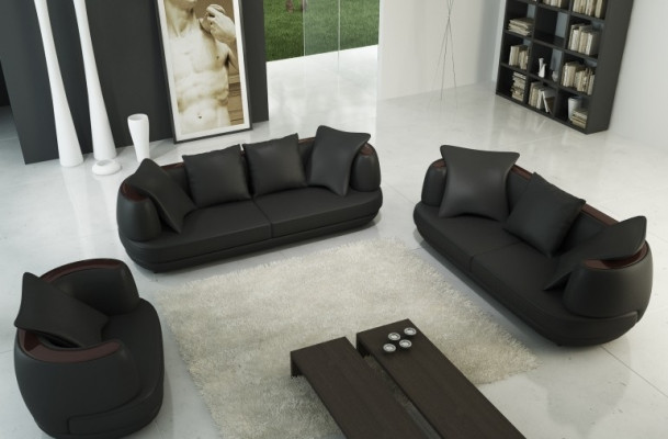 Zestaw sofowy z USB Couch Podkładka Skóra Sofa 3+2+1 Klasyczne Kanapy Siedziba NOWOŚĆ