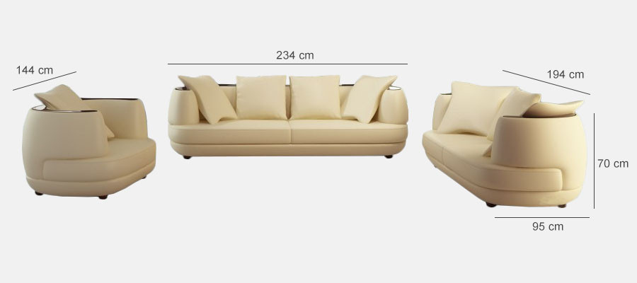 Zestaw sofowy z USB Couch Podkładka Skóra Sofa 3+2+1 Klasyczne Kanapy Siedziba NOWOŚĆ