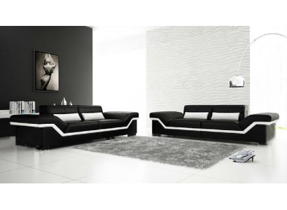 Skórzana sofa USB Wykonane na miarę Sofa 3+3 miejsce do siedzenia Design Sofa Podkładka Skóra Ustawiona