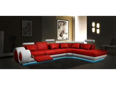 SOFA SKÓRZANA z USB SKÓRZANA KANAPA Ustawić SOFA COUCH Żywy krajobraz Berlin V NOWOŚĆ