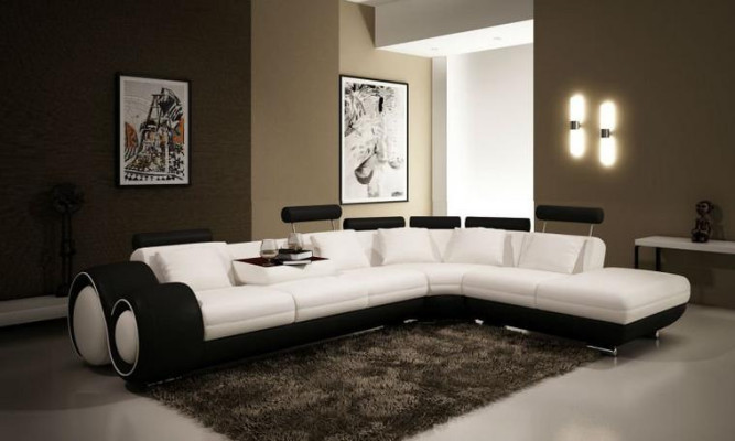 SOFA SKÓRZANA z USB SKÓRZANA KANAPA Ustawić SOFA COUCH Żywy krajobraz Berlin V NOWOŚĆ