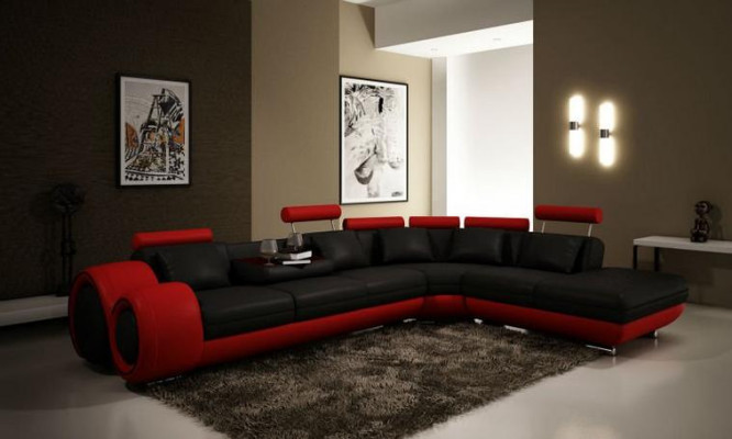 SOFA SKÓRZANA z USB SKÓRZANA KANAPA Ustawić SOFA COUCH Żywy krajobraz Berlin V NOWOŚĆ