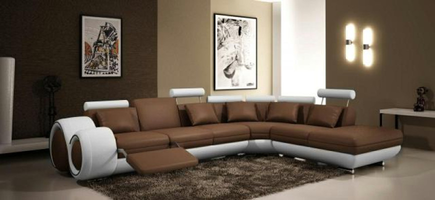 SOFA SKÓRZANA z USB SKÓRZANA KANAPA Ustawić SOFA COUCH Żywy krajobraz Berlin V NOWOŚĆ