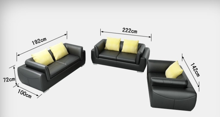 Skórzana sofa kanapa Żywy krajobraz 3+2+1 miejsce do siedzenia Ustawić Design Modern Sofa F_3014D