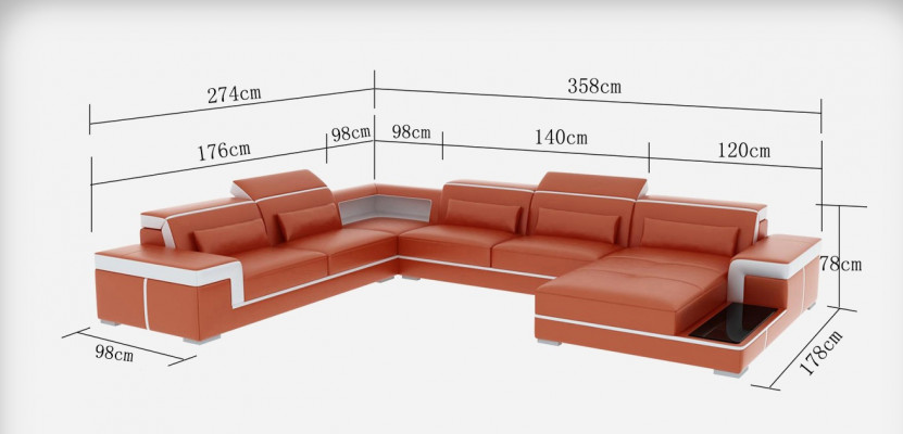 Sofa skórzana kanapa Żywy krajobraz Narożnik kanapa Narożnik Ustawić Design Nowoczesna Sofa G8020 Nowość