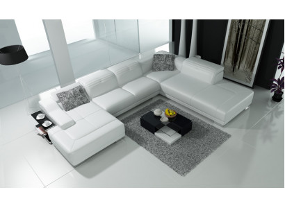 Skórzana sofa sofa kanapa Żywy krajobraz Narożnikowa kanapa Narożnik Ustawić Design