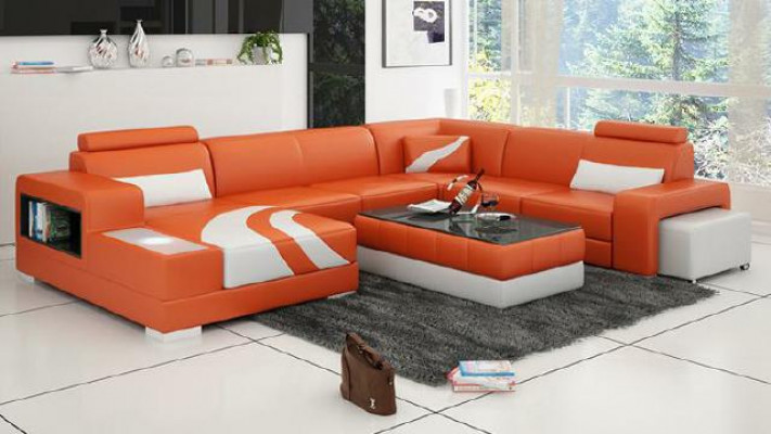 Żywy krajobraz Couch Podkładka Narożnik Ustawić Designerska Sofa Skórzana Duża Sofa Nowość V015A