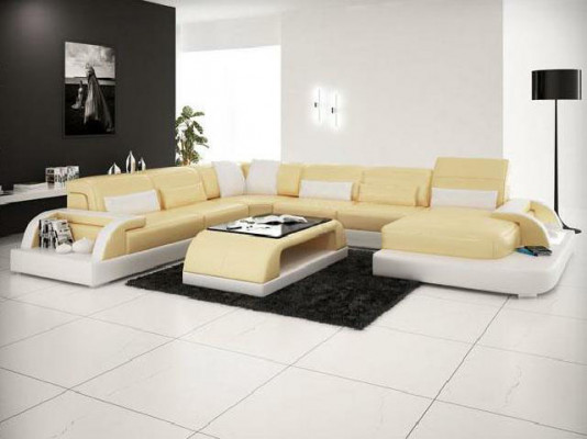 Żywy krajobraz Couch Podkładka Narożnik Ustawić Designerska Sofa Skórzana Duża Sofa Kanapy