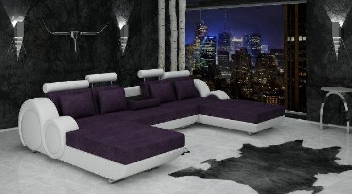 Sofa tekstylna Kształt U Kanapa Narożnikowa kanapa Designerska sofa Ustawić 2 leżaki Sofa materiałowa Berlin