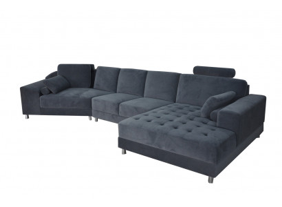 Nowoczesna Sofa Włókiennicza Narożnik Podkładka Salon LForm Żywy krajobraz USB Narożnikowa kanapa