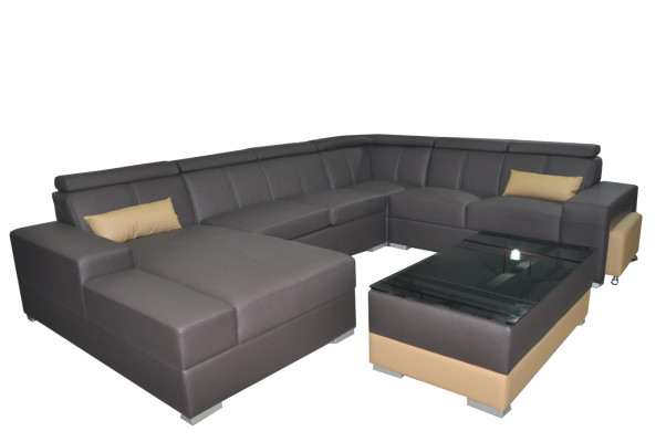 Living Skóra Sofa Krajobrazowa Kanapa Podkładka Ustawić Narożnik Sofy Siedziba Obcios Nowe