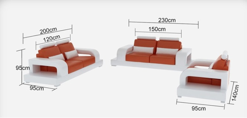Skórzana sofa kanapa Żywy krajobraz 3+2+1 miejsce do siedzenia + USB Ustawić Design Nowoczesna Sofa
