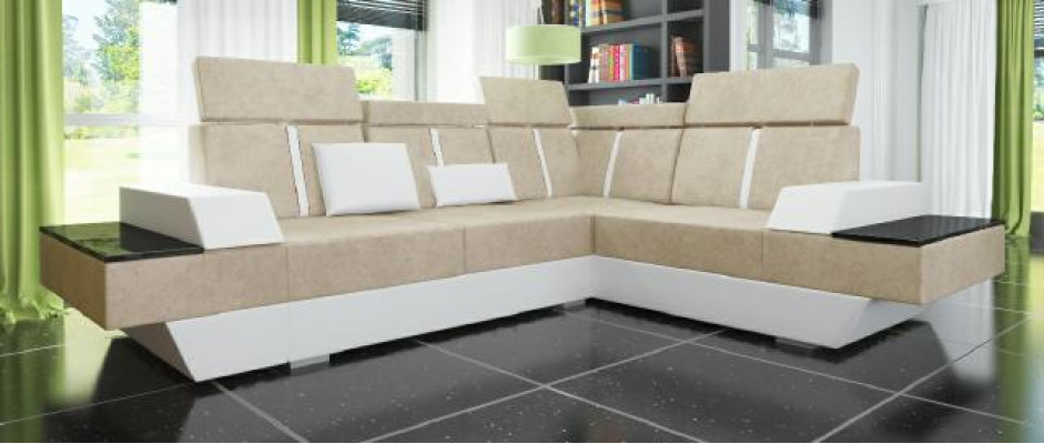 Design Żywy krajobraz Sofa Narożnikowa kanapa USB Materiał Włókienniczy Skóra Wykonane na miarę Narożnikowa kanapa