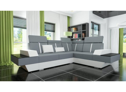 Design skórzana sofa USB Żywy krajobraz Podkładka sofa Narożnikowa kanapa narożnik Wykonane na wymiar