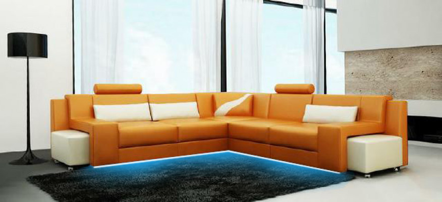 Żywy krajobraz Podkładka Narożnik Narożnik Sofa z USB Ustawić Landscape Skóra V015B Nowość