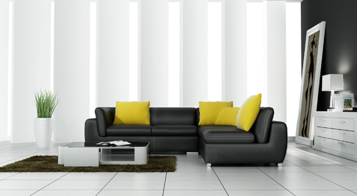Skórzana sofa z USB Żywy krajobraz Narożnik kanapa Narożnik Ustaw Design Nowoczesna Sofa F3014