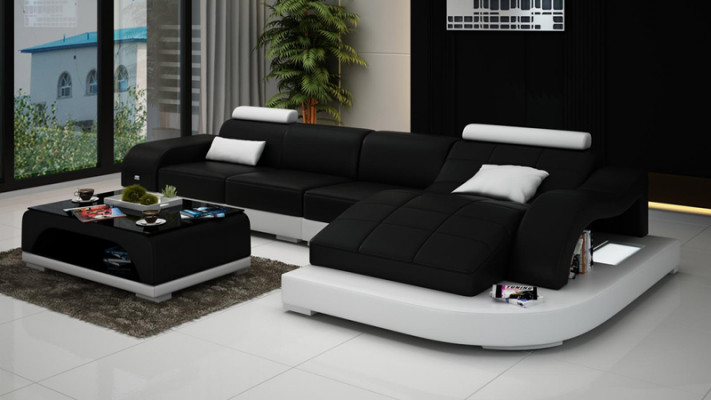 Żywy krajobraz Narożnikowa kanapa Sofa z USB Sofa skórzana Sofa designerska Siedziba Podkładka New 3375