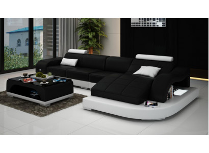 Żywy krajobraz Narożnikowa kanapa Sofa z USB Sofa skórzana Sofa designerska Siedziba Podkładka New 3375