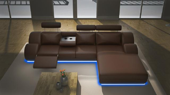 Projektant Ustawić Żywy krajobraz narożnik kanapa sofa Podkładka skórzana sofa z USB