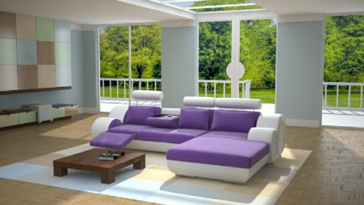 Designerska Sofa Kanapa Podkładka Sofa Skórzana +USB Nowy Ustaw Żywy krajobraz Narożnik