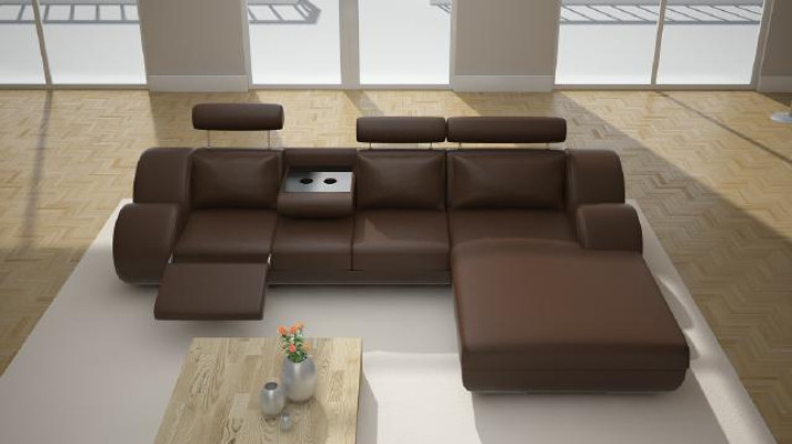 Projektant Podkładka Sofa + Sofa skórzana USB Żywy krajobraz Narożnikowa kanapa Ustawić Berlin II