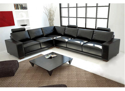 Skórzana sofa z USB Żywy krajobraz Narożnikowa kanapa Narożnik Ustaw Design Modern Sofa A1121B