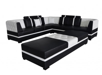 Narożnik Sofa Couch Żywy krajobraz Skóra Couchen Podkładka Narożnik Siedziba Ustawić