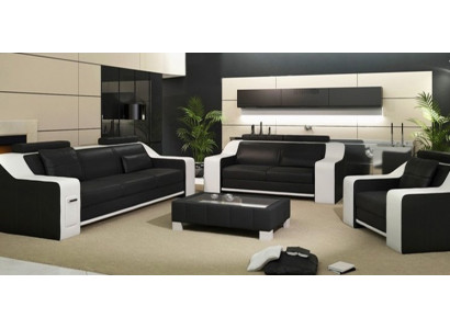 Siedziba Ustawić Sofa Skóra Podkładka 3+2+1 Design Couch Nowoczesne Obcios Sofy USB