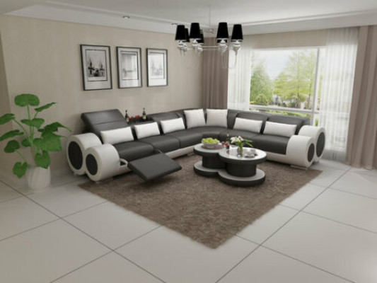 Design Narożnik Kanapa Podkładka Sofa Skóra Siedziba Ustawić Nowoczesne Kanapy Sofy
