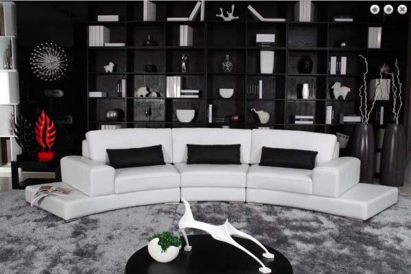 Skórzana sofa kanapa Żywy krajobraz Narożnik kanapa Narożnik Ustaw Design Modern Sofa A1130