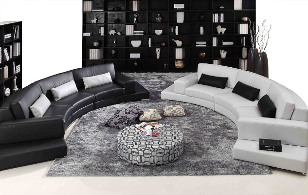 Skórzana sofa kanapa Żywy krajobraz Narożnik kanapa Narożnik Ustaw Design Modern Sofa A1130