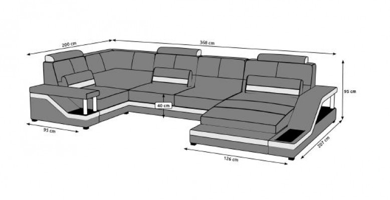 Żywy krajobraz Kanapa Narożnik Narożnikowa kanapa Ustaw Włókienniczy Materiał Skóra Sofy Sofa z USB