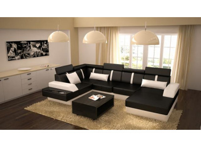 Projektant Żywy krajobrazu Narożnik Sofa Podkładka Ustawić Skórzana Sofa Sofy Nowość