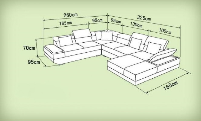 Skórzana sofa sofa kanapa Podkładka Narożnik Ustawić Żywy krajobraz XXL Duża Narożnikowa kanapa 2719D