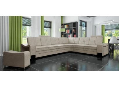 Kanapa materiałowa Włókienniczy Podkładka narożnikowa sofa z USB Narożnikowa kanapa Żywy krajobraz sofa materiałowa