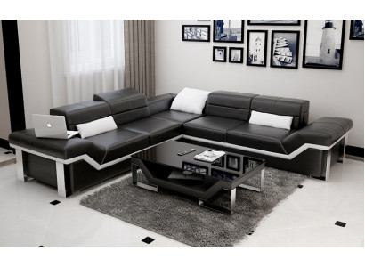 Skórzana sofa sofa kanapa Żywy krajobraz Narożnikowa kanapa Ustaw Design Modern Sofa K5007B