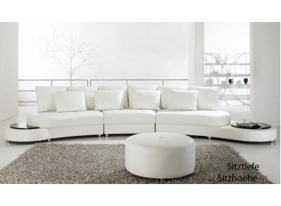 Skórzana sofa kanapa Żywy krajobraz Narożnik kanapa Narożnik Ustaw Design Modern Sofa A1126