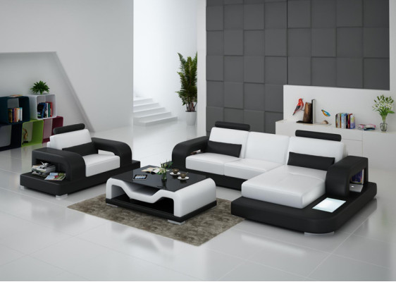 Skórzana Sofa Kanapa Żywy krajobraz Narożnik Fotel Ustaw Design Nowoczesna Sofa