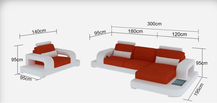 Skórzana Sofa Kanapa Żywy krajobraz Narożnik Fotel Ustaw Design Nowoczesna Sofa