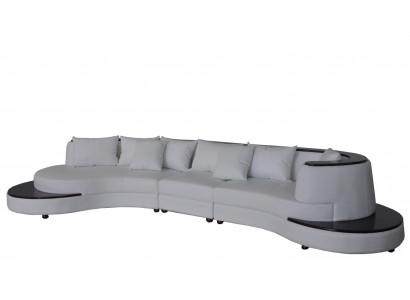 Luxury Living Narożnik Skóra Ustawić Podkładkę XXL Duża Sofa Kanapa U Kształt Narożnik