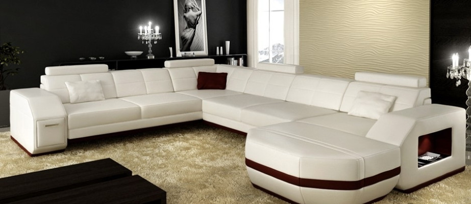 Skórzana sofa Narożnikowa kanapa Żywy krajobraz Narożnikowa kanapa Narożnik Podkładka Siedziba Narożnik Nowość USB+LED