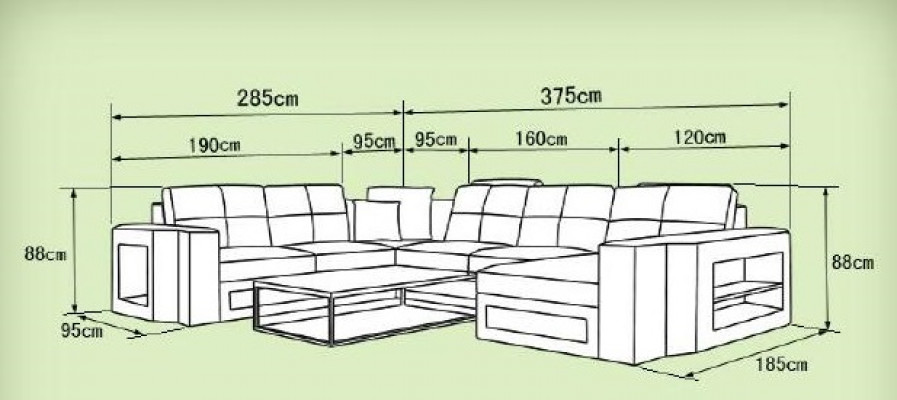 Design Żywy krajobraz skórzana sofa Narożnikowa kanapa narożnik Podkładka sofa Narożnik USB + LED