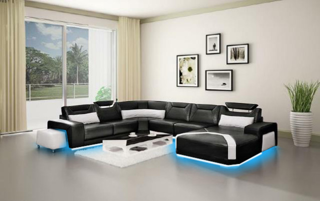 Narożnikowa kanapa z USB,Podkładka Żywy krajobraz Couch Sofa Żywy krajobraz UForm Siedziba Narożnik
