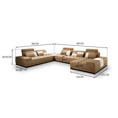 Sofa z USB, Kanapa Podkładka Ustawić XXL Duża Narożnik SofySalon Narożnikowa kanapa Nowość