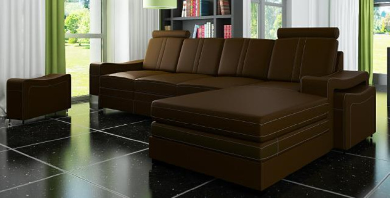 SKÓRZANA SOFA USB SKÓRZANA SOFA NAROŻNA Żywy krajobraz Narożnikowa kanapa Ustawić SOFA Wykonanie na miarę